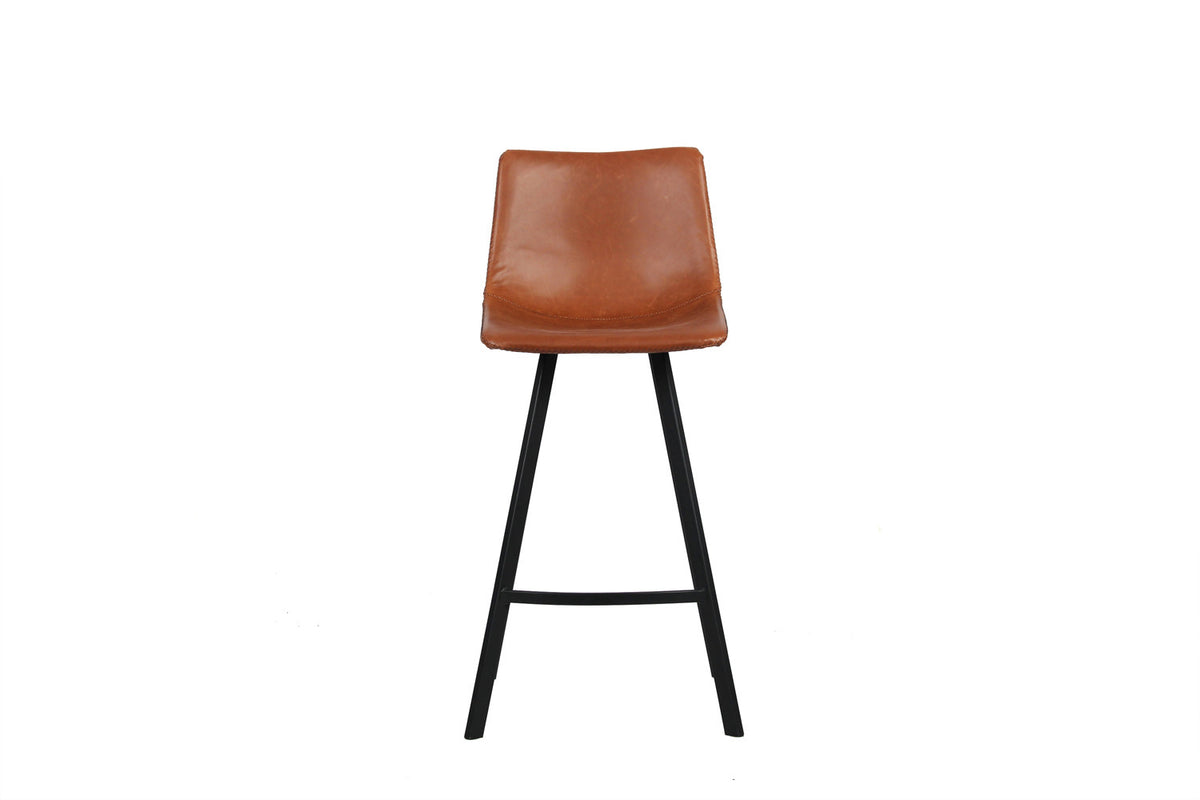 Counterstoel Ozan PU Cognac – breedte 45 cm, diepte 49 cm en hoogte 98 cm – aanzicht 3
