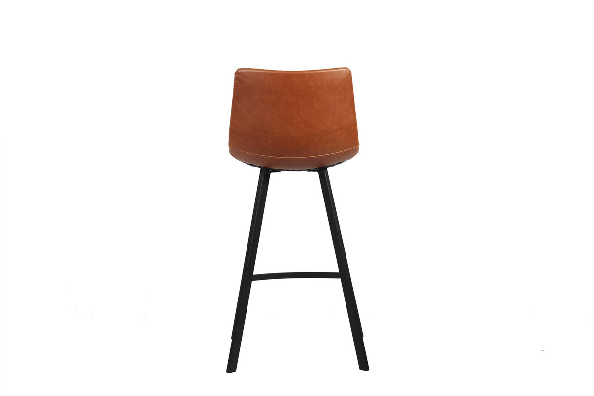 Counterstoel Ozan PU Cognac – breedte 45 cm, diepte 49 cm en hoogte 98 cm – aanzicht 6