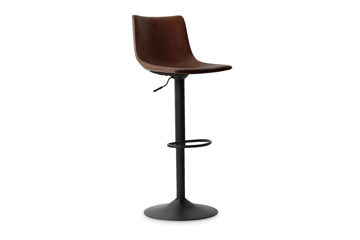 Barstoel Trevi PU Bruin – breedte 41 cm, diepte 47 cm en hoogte 88-109 cm – aanzicht 3