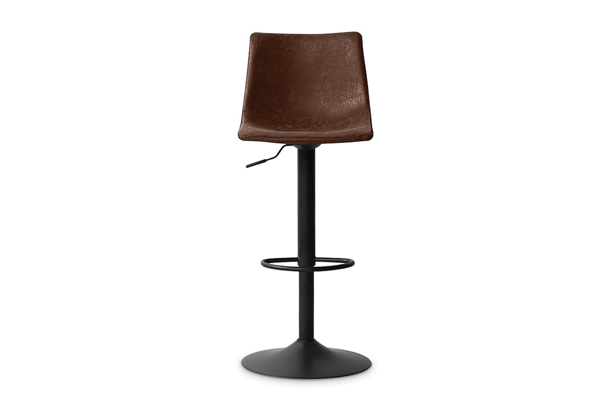 Barstoel Trevi PU Bruin – breedte 41 cm, diepte 47 cm en hoogte 88-109 cm – aanzicht 4