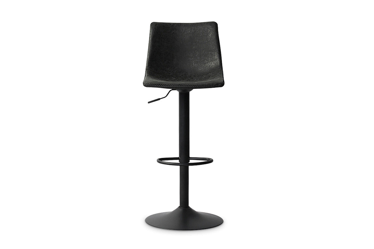 Barstoel Trevi PU Zwart – breedte 41 cm, diepte 47 cm en hoogte 88-109 cm – aanzicht 4
