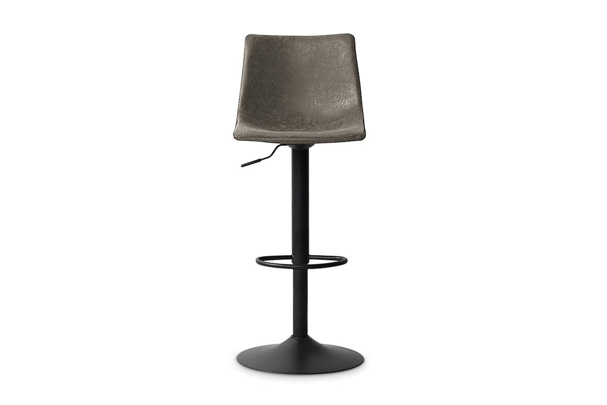 Barstoel Trevi PU Grijs – breedte 41 cm, diepte 47 cm en hoogte 88-109 cm – aanzicht 4