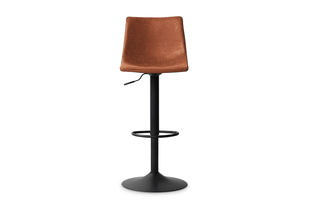 Barstoel Trevi PU Cognac – breedte 41 cm, diepte 47 cm en hoogte 88-109 cm – aanzicht 4