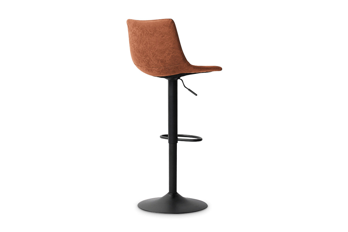 Barstoel Trevi PU Cognac – breedte 41 cm, diepte 47 cm en hoogte 88-109 cm – aanzicht 5