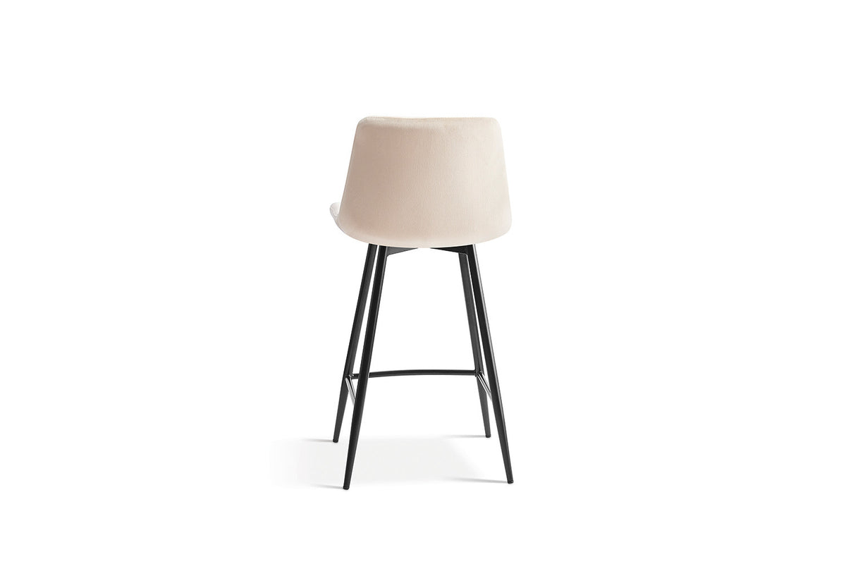 Counterstoel Juta Fluweel Beige – breedte 46 cm, diepte 36 cm en hoogte 95 cm – aanzicht 5