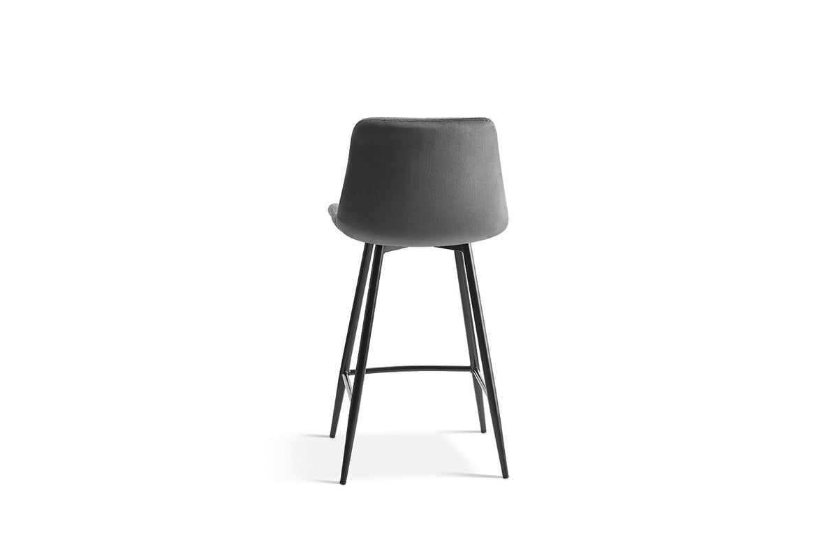 Counterstoel Juta Fluweel Donkergrijs – breedte 46 cm, diepte 36 cm en hoogte 95 cm – aanzicht 5