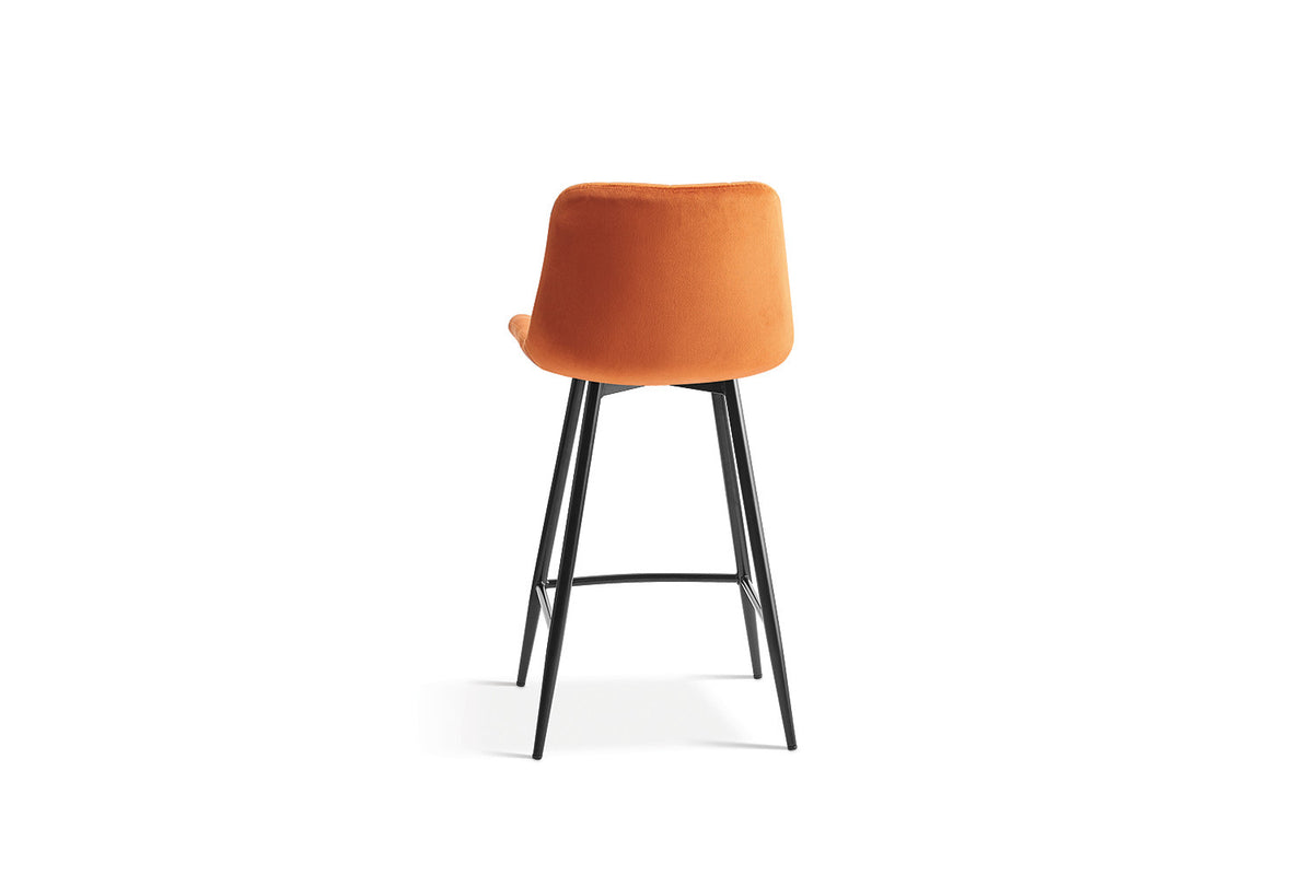 Counterstoel Juta Fluweel Oranje – breedte 46 cm, diepte 36 cm en hoogte 95 cm – aanzicht 5