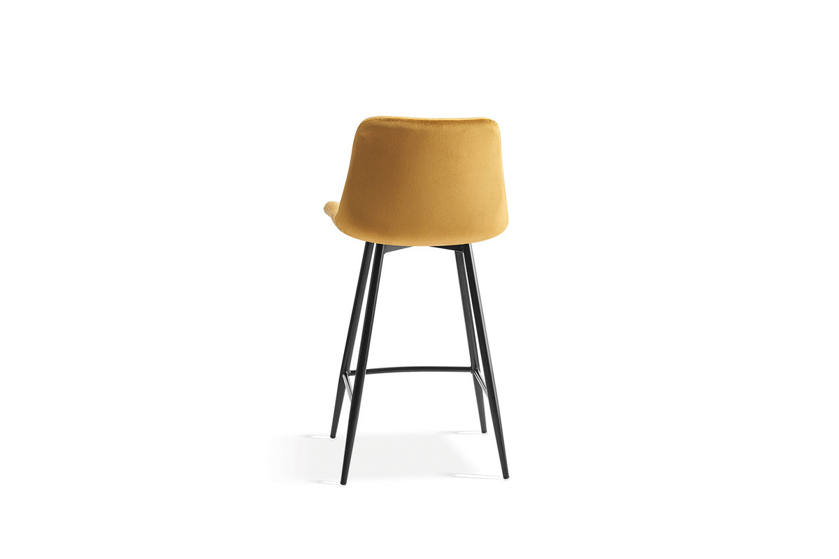 Counterstoel Juta Fluweel Goud – breedte 46 cm, diepte 36 cm en hoogte 95 cm – aanzicht 5