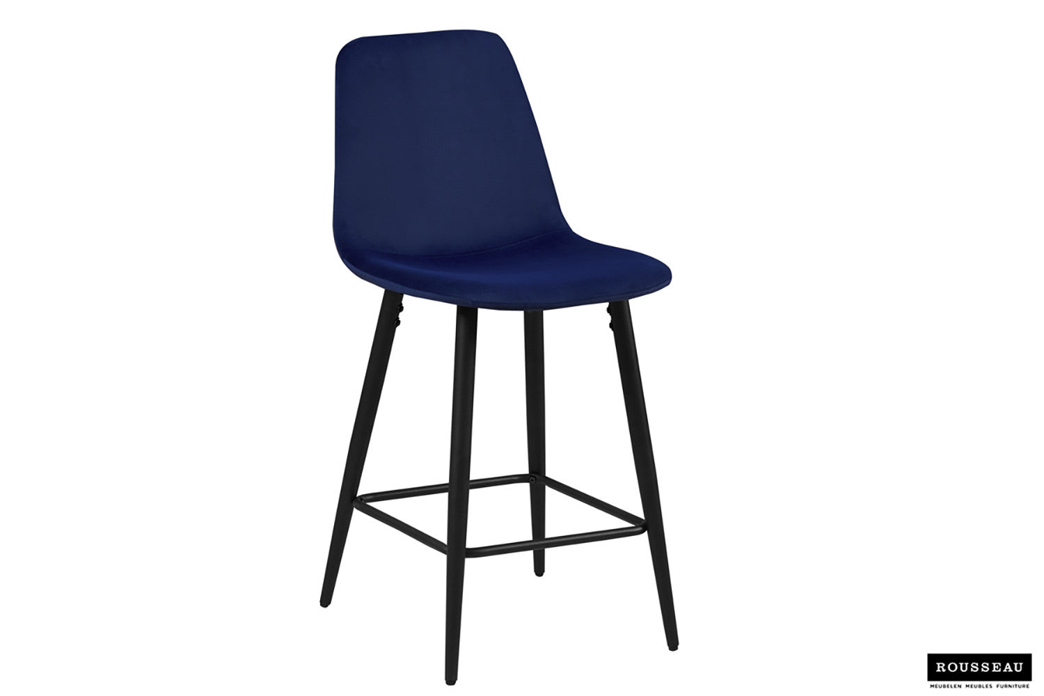 SALE - Counterstoel 'Boy' Fluweel Donkerblauw - afbeelding 2