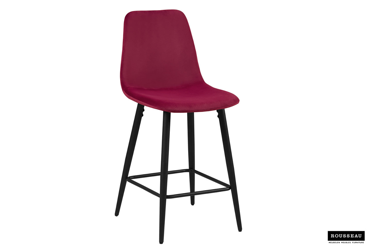 SALE - Counterstoel 'Boy' Fluweel Bordeaux - afbeelding 2