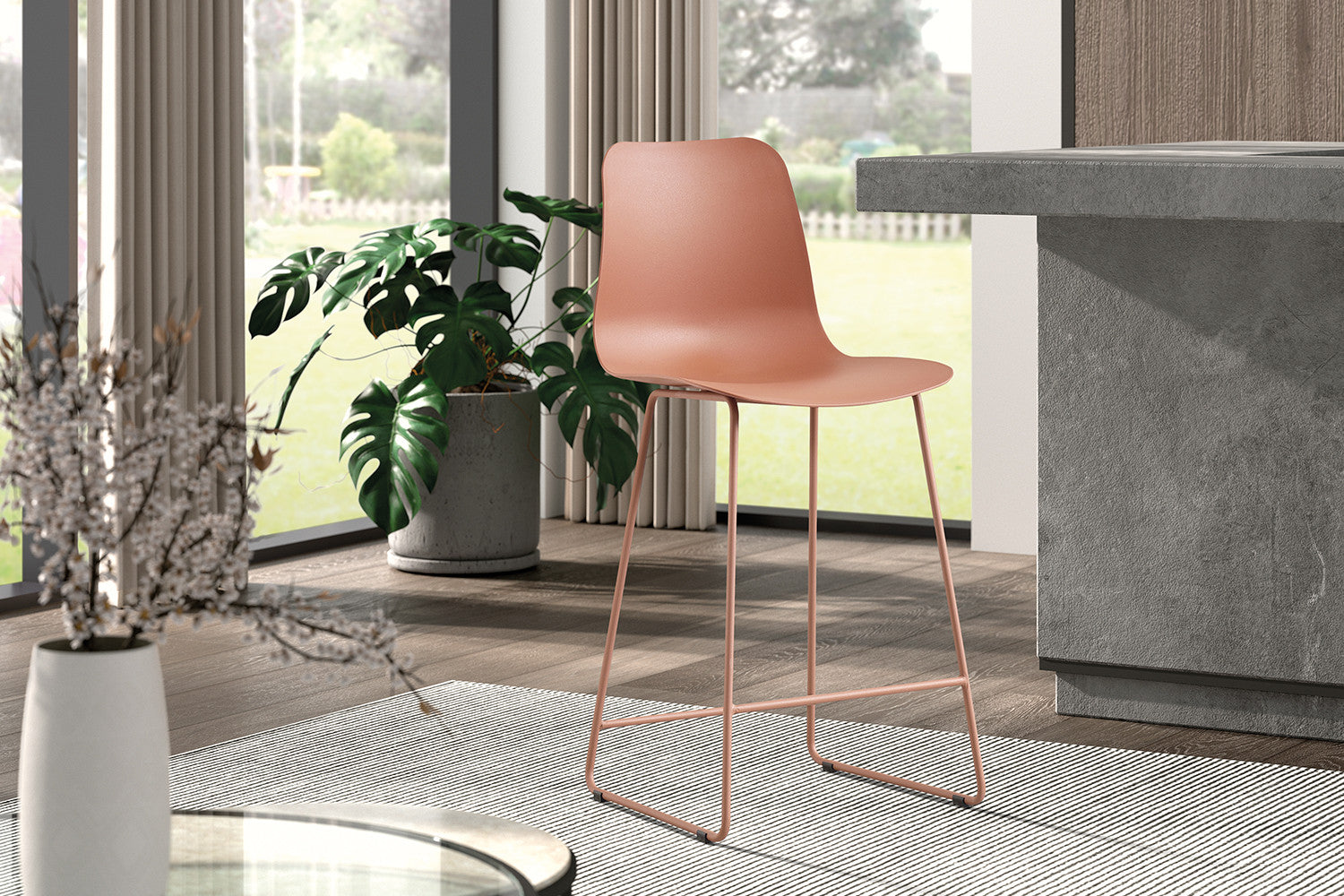 Counterstoel 'Marie' PP Terracotta - afbeelding 2