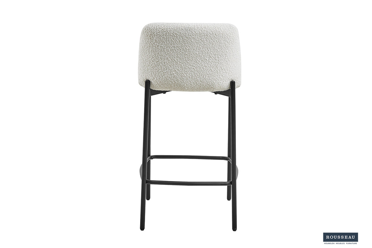 Counterstoel Ella Stof Wit – breedte 37.5 cm, diepte 46 cm en hoogte 85 cm – aanzicht 6