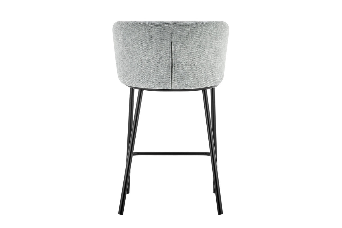 Counterstoel Arthur Stof Lichtgrijs – breedte 53 cm, diepte 50.5 cm en hoogte 88.5 cm – aanzicht 6