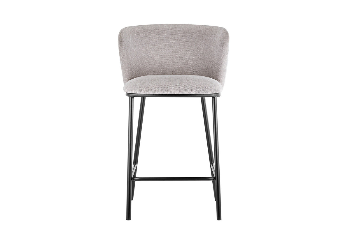 Counterstoel Arthur Stof Beige – breedte 53 cm, diepte 50.5 cm en hoogte 88.5 cm – aanzicht 3
