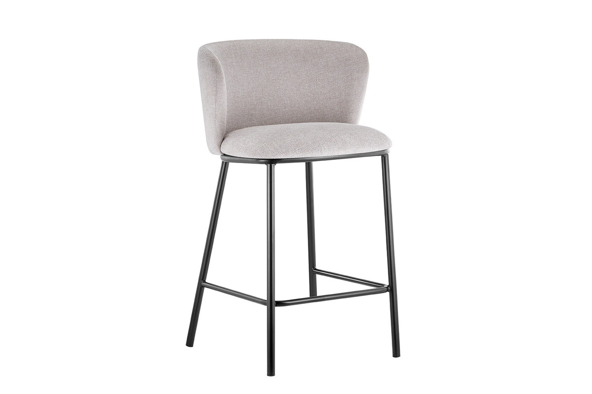 Counterstoel Arthur Stof Beige – breedte 53 cm, diepte 50.5 cm en hoogte 88.5 cm – aanzicht 4