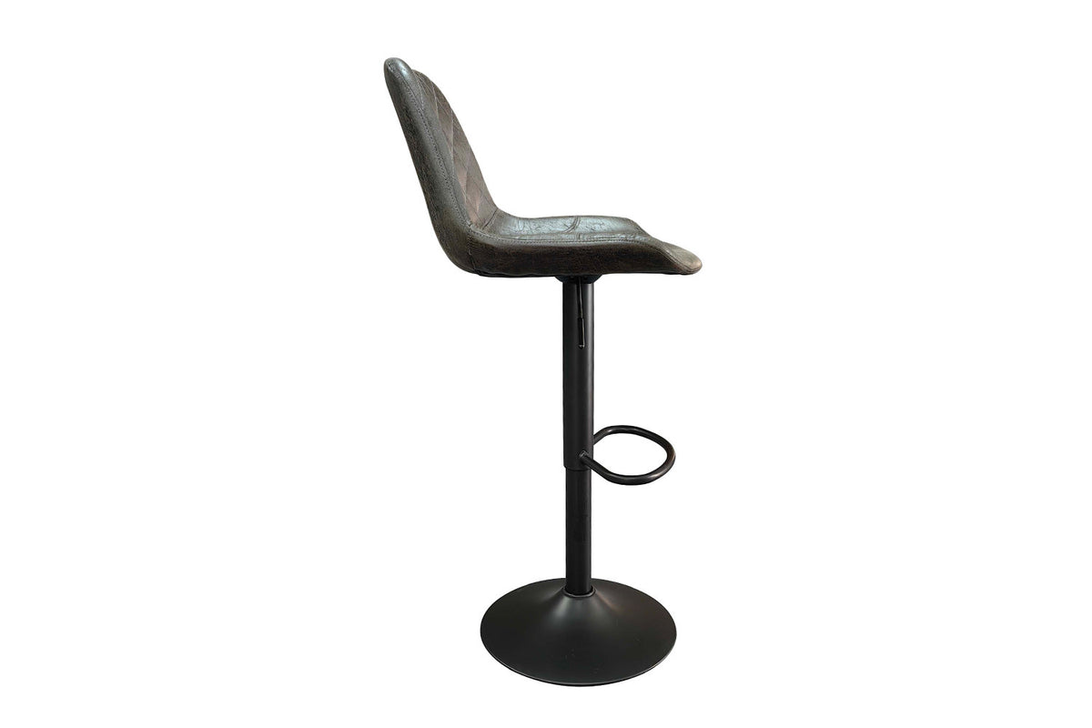 Barstoel Madrid PU Donkerbruin – breedte 49 cm, diepte 54 cm en hoogte 89-110 cm – aanzicht 6