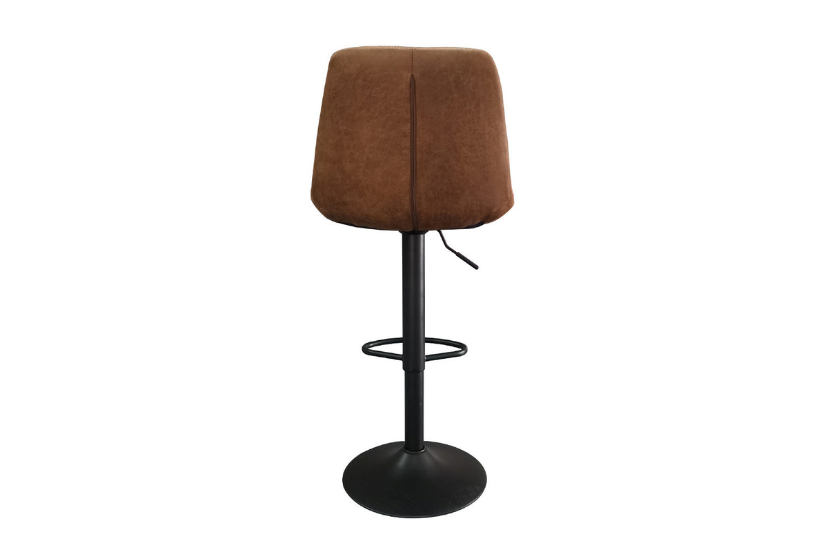 Barstoel Madrid PU Cognac – breedte 49 cm, diepte 54 cm en hoogte 89-110 cm – aanzicht 5