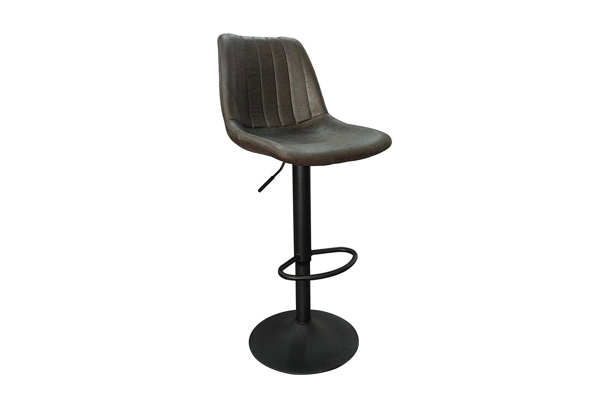 Barstoel Barcelona PU Donkerbruin – breedte 43 cm, diepte 50 cm en hoogte 89-110 cm – aanzicht 3