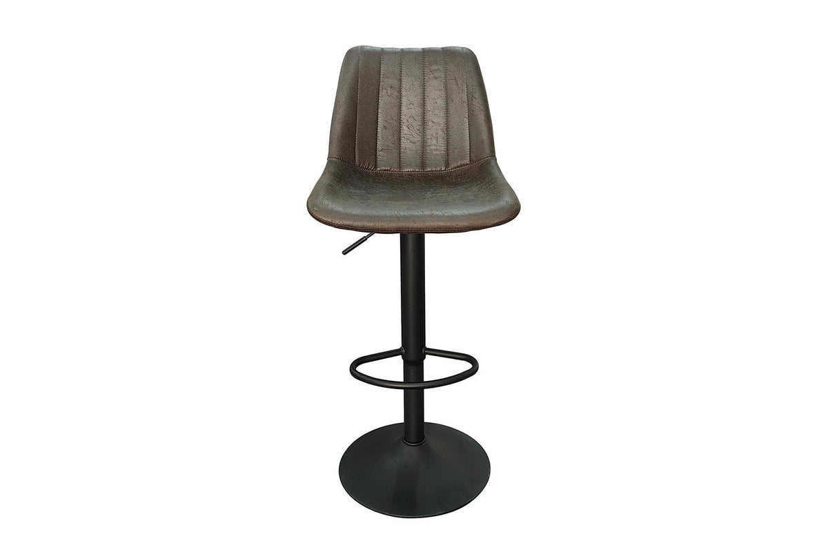 Barstoel Barcelona PU Donkerbruin – breedte 43 cm, diepte 50 cm en hoogte 89-110 cm – aanzicht 4