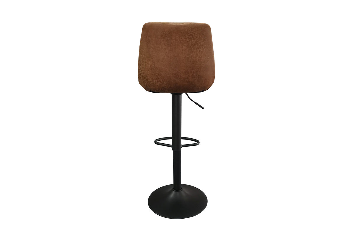 Barstoel Barcelona PU Cognac – breedte 43 cm, diepte 50 cm en hoogte 89-110 cm – aanzicht 5