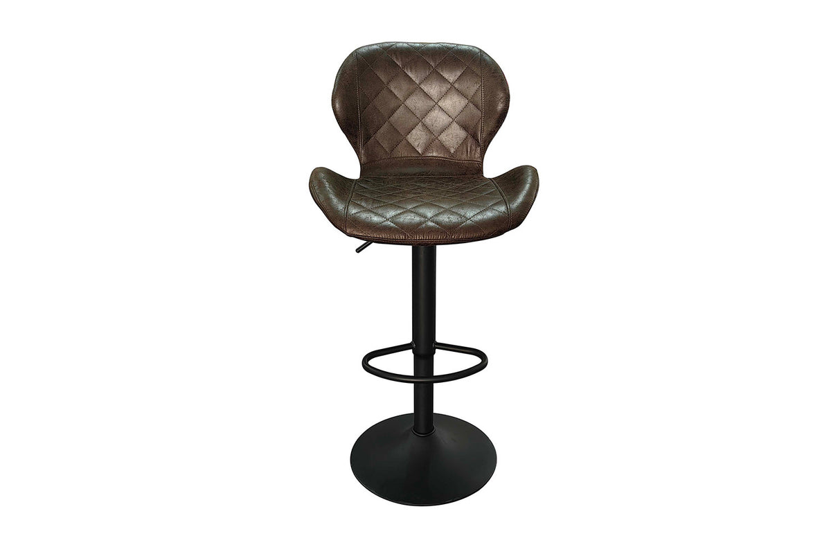 Barstoel Malaga PU Donkerbruin – breedte 48 cm, diepte 52 cm en hoogte 90-111 cm – aanzicht 3