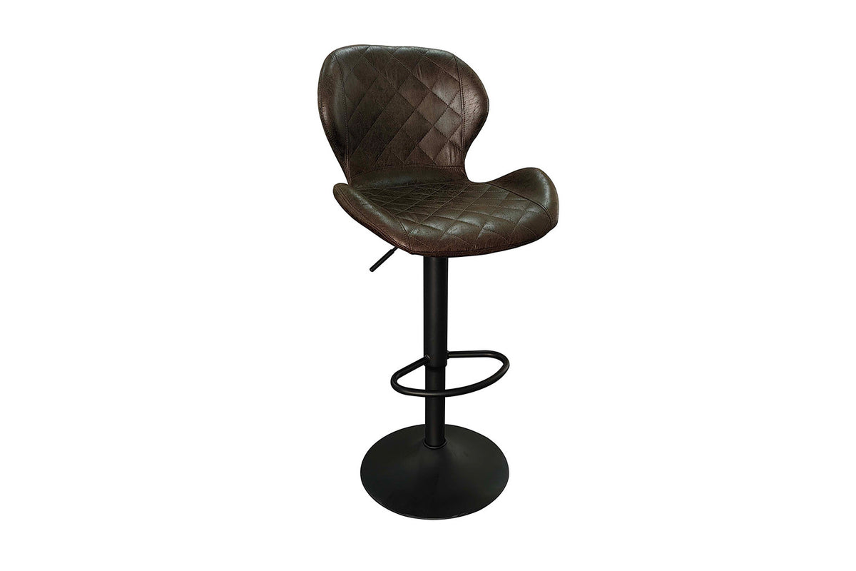 Barstoel Malaga PU Donkerbruin – breedte 48 cm, diepte 52 cm en hoogte 90-111 cm – aanzicht 4
