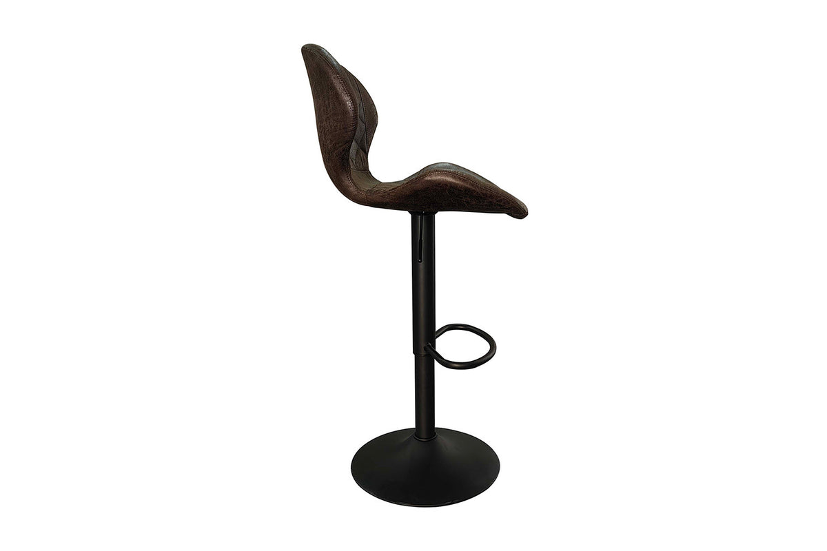 Barstoel Malaga PU Donkerbruin – breedte 48 cm, diepte 52 cm en hoogte 90-111 cm – aanzicht 5