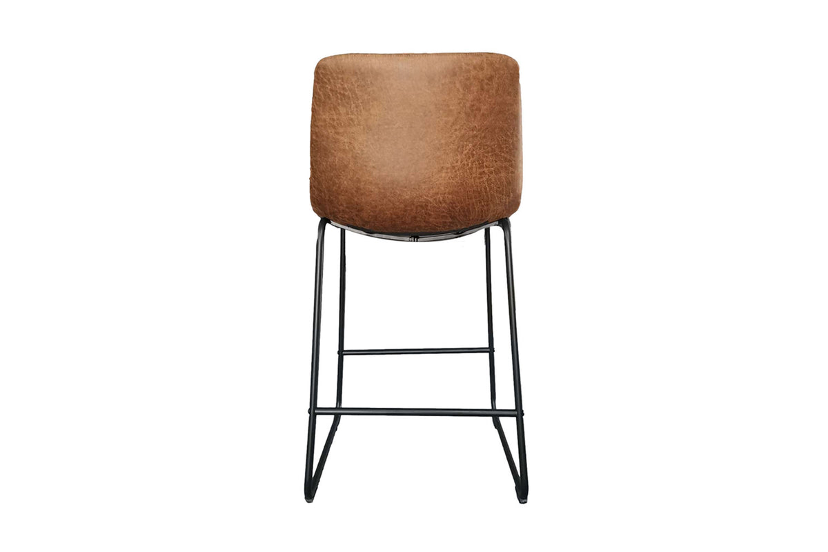 Counterstoel Mancia PU Cognac – breedte 48 cm, diepte 56 cm en hoogte 93 cm – aanzicht 6