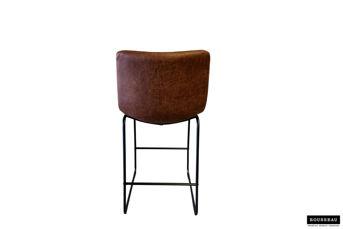Barstoel Mancia PU Cognac – breedte 48 cm, diepte 56 cm en hoogte 99 cm – aanzicht 5