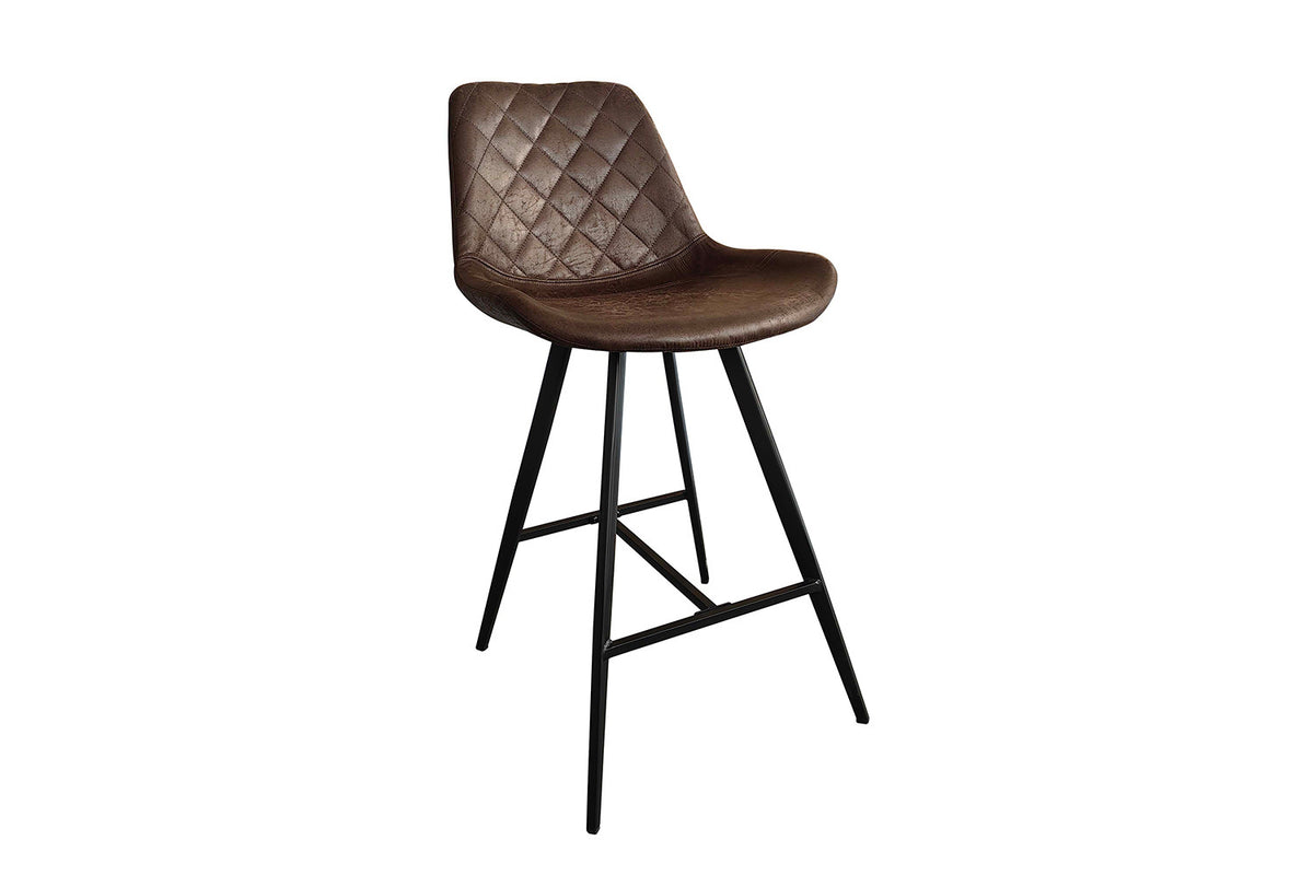 Barstoel Palmas PU Donkerbruin – breedte 49 cm, diepte 56 cm en hoogte 103 cm – aanzicht 4