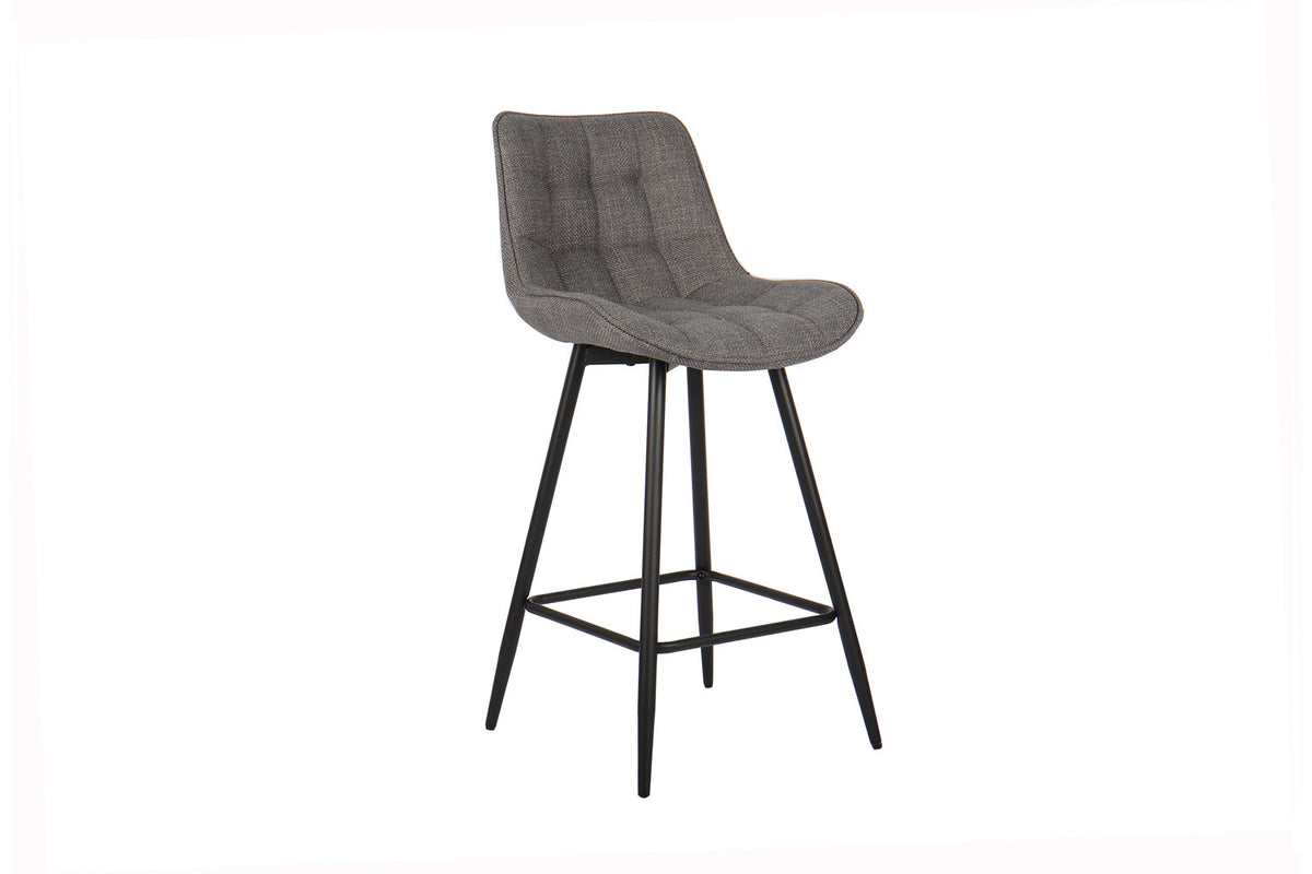 Counterstoel Ariba Stof Grijs – breedte 46 cm, diepte 55 cm en hoogte 93 cm – aanzicht 4