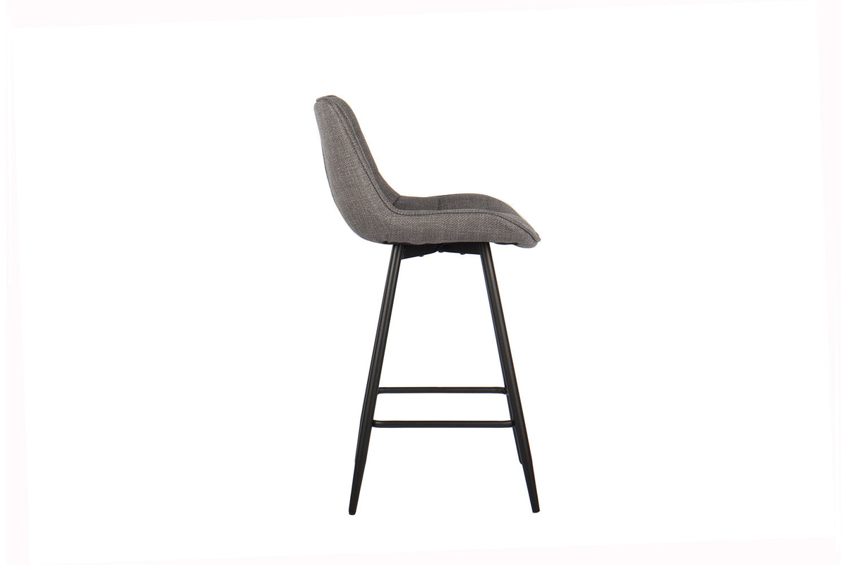 Counterstoel Ariba Stof Grijs – breedte 46 cm, diepte 55 cm en hoogte 93 cm – aanzicht 5