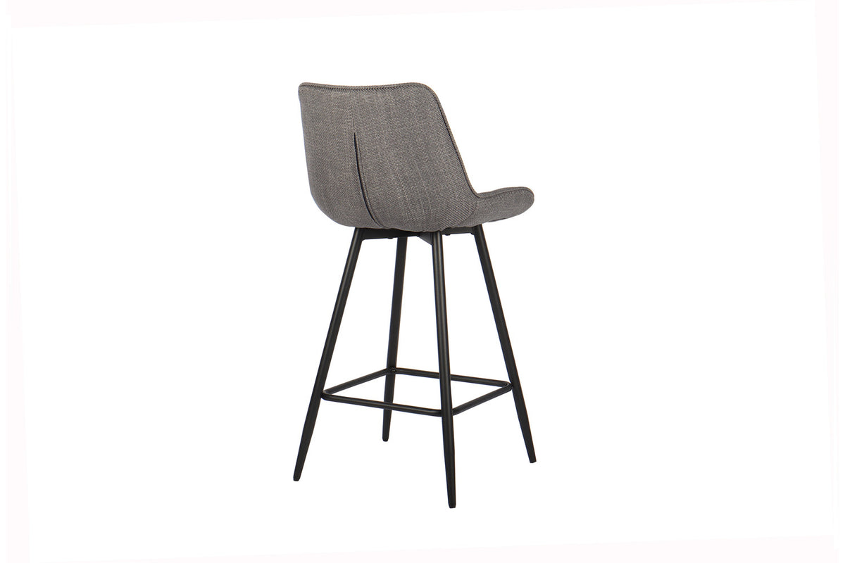 Counterstoel Ariba Stof Grijs – breedte 46 cm, diepte 55 cm en hoogte 93 cm – aanzicht 6
