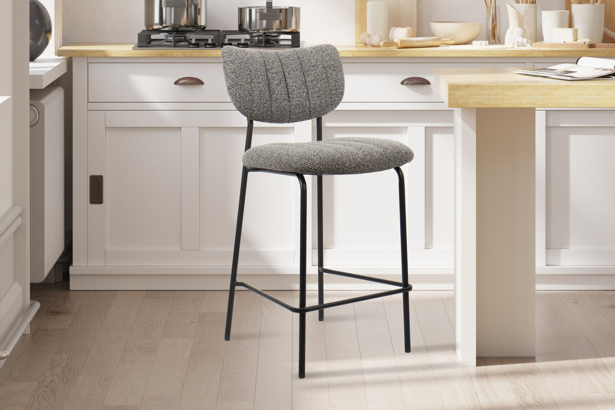 Counterstoel Antura Stof Donkergrijs – breedte 46 cm, diepte 53 cm en hoogte 97 cm – aanzicht 2