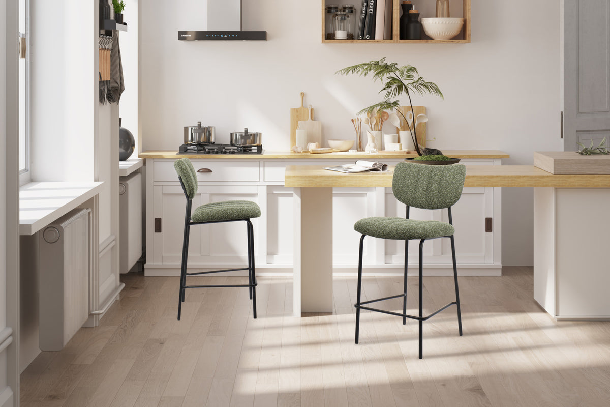 Counterstoel Antura Stof Groen – breedte 46 cm, diepte 53 cm en hoogte 97 cm – aanzicht 3