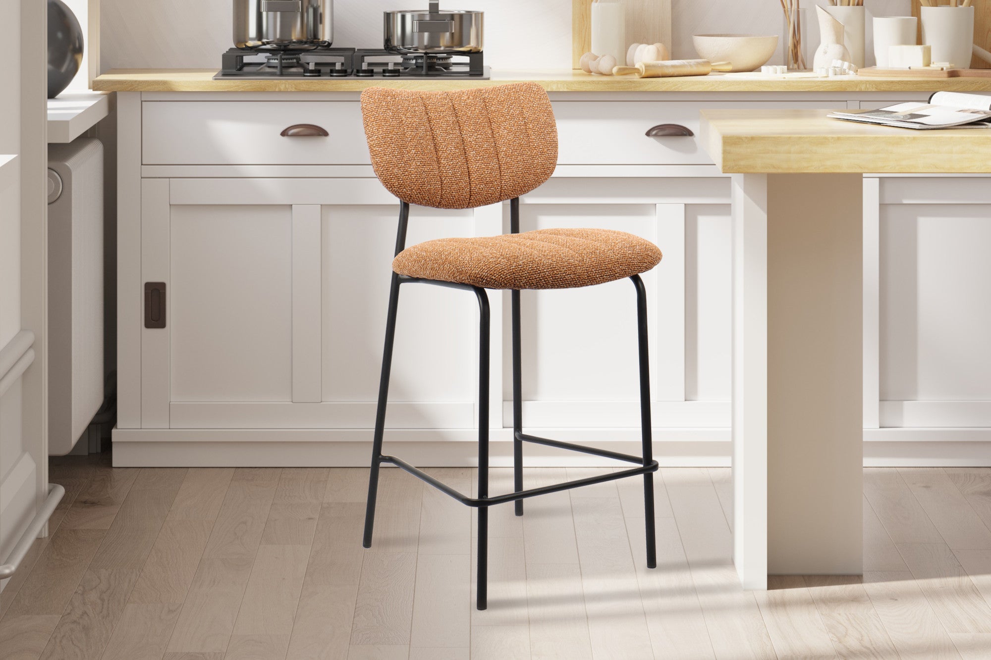 SALE - Counterstoel 'Antura' Stof Ote Lisa 251 Oranje - afbeelding 2