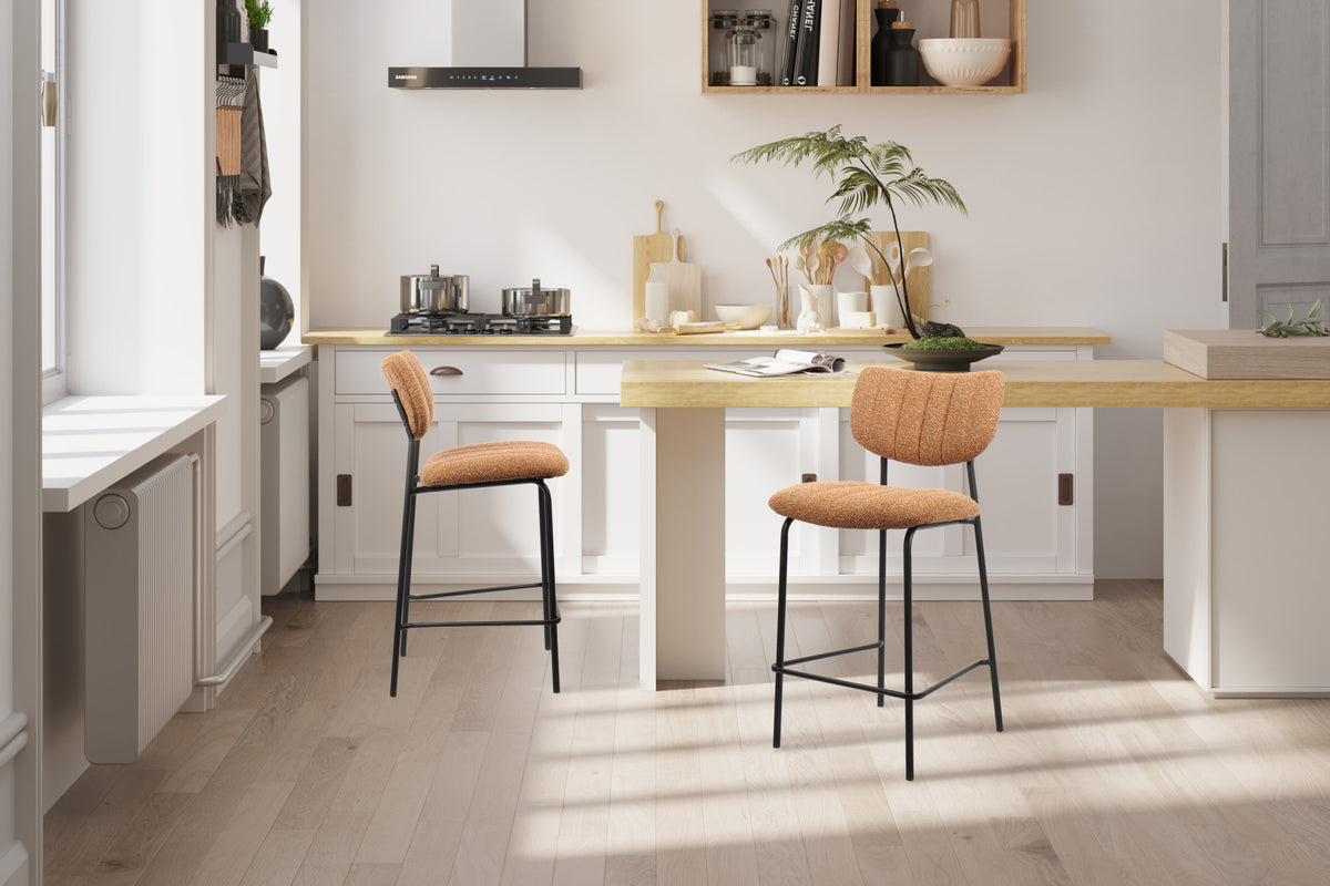 Counterstoel Antura Stof Oranje – breedte 46 cm, diepte 53 cm en hoogte 97 cm – aanzicht 3