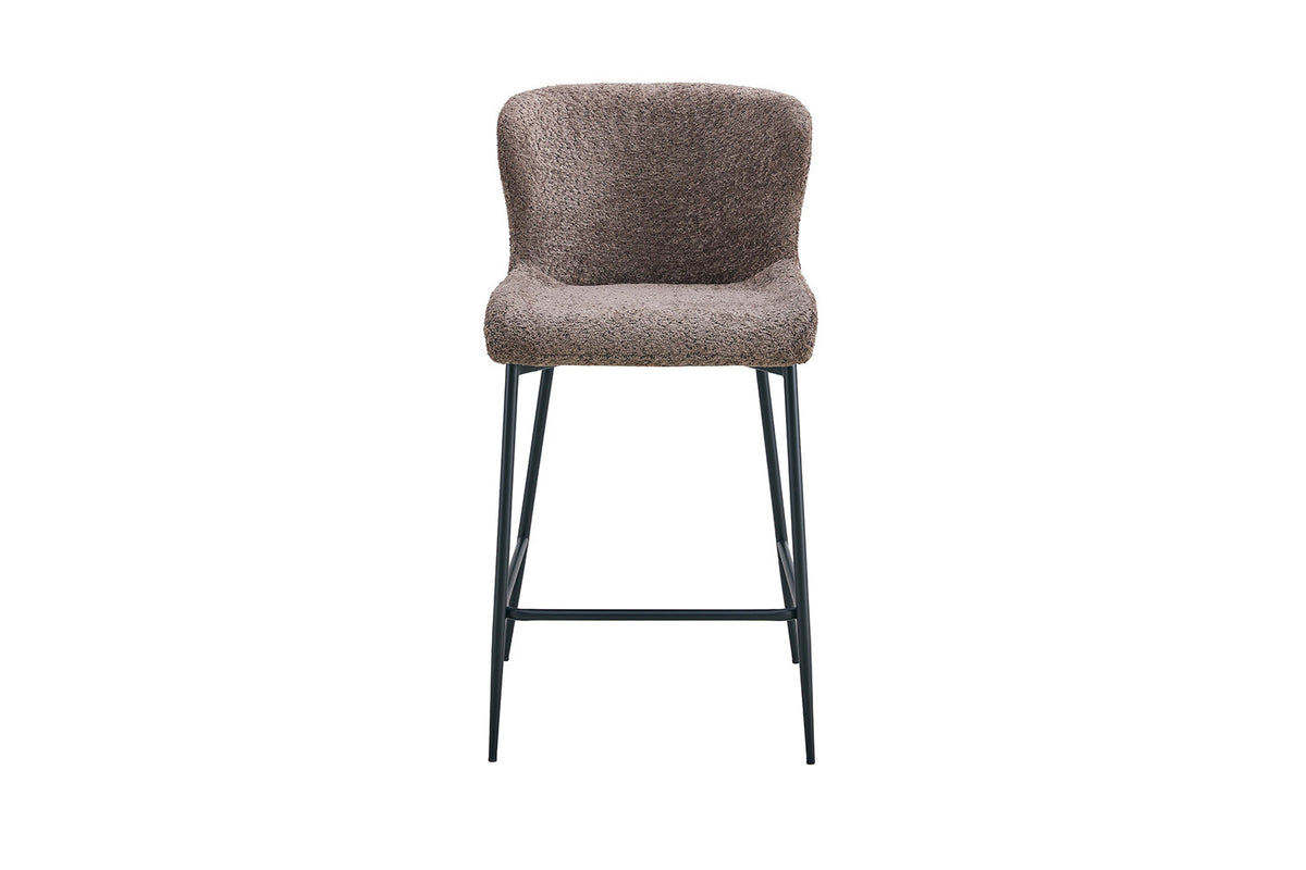 Counterstoel Lisa Bouclé Zand – breedte 51.5 cm, diepte 56 cm en hoogte 96.5 cm – aanzicht 4