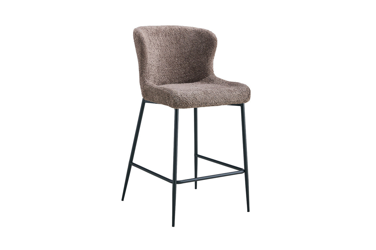 Counterstoel Lisa Bouclé Zand – breedte 51.5 cm, diepte 56 cm en hoogte 96.5 cm – aanzicht 5