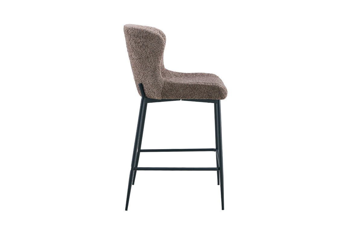 Counterstoel Lisa Bouclé Zand – breedte 51.5 cm, diepte 56 cm en hoogte 96.5 cm – aanzicht 6