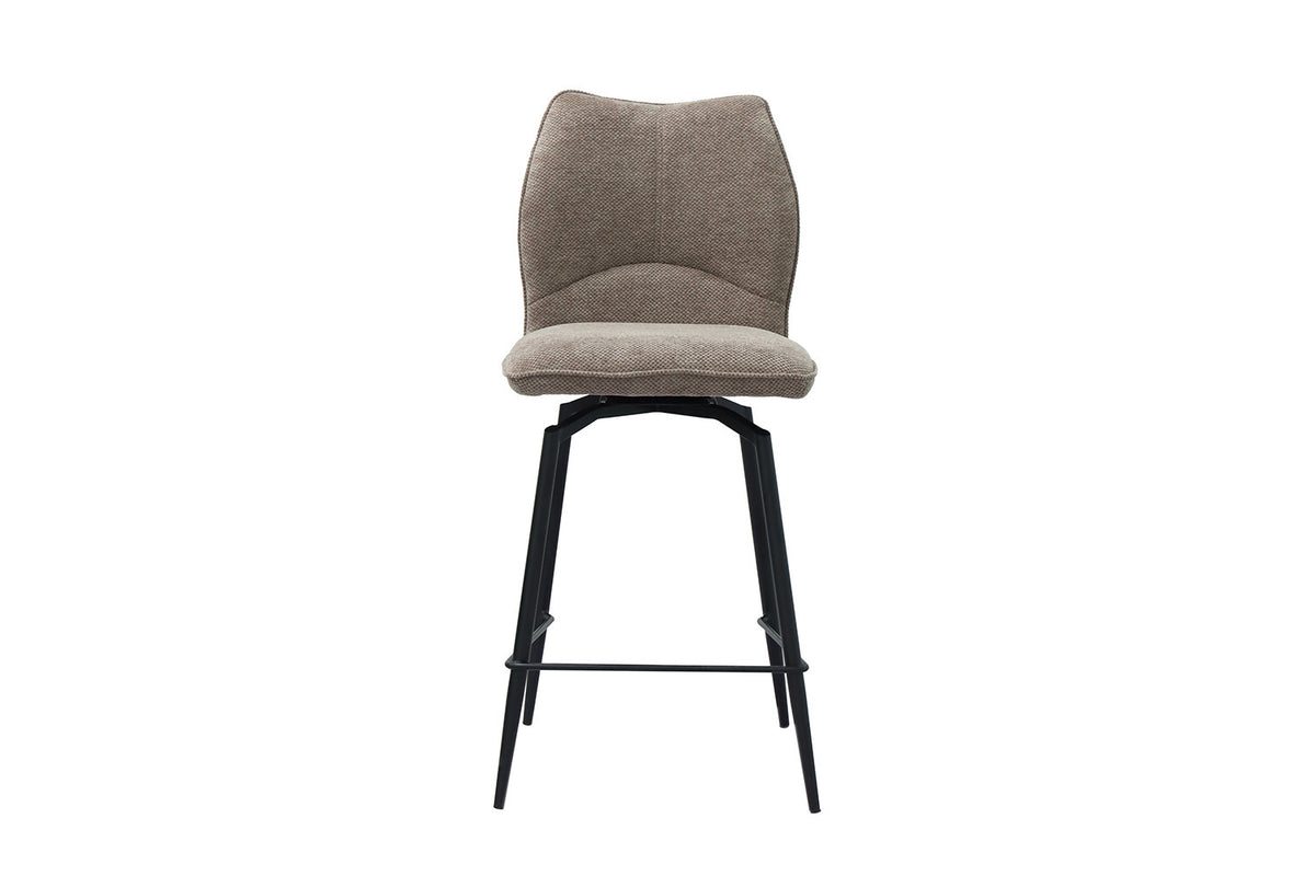 Counterstoel Lara Stof Draaibaar Zand – breedte 48 cm, diepte 56 cm en hoogte 103 cm – aanzicht 4