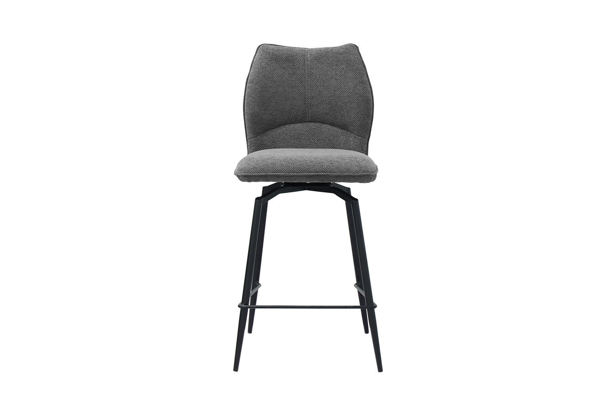 Counterstoel Lara Stof Draaibaar Grijs – breedte 48 cm, diepte 56 cm en hoogte 103 cm – aanzicht 5