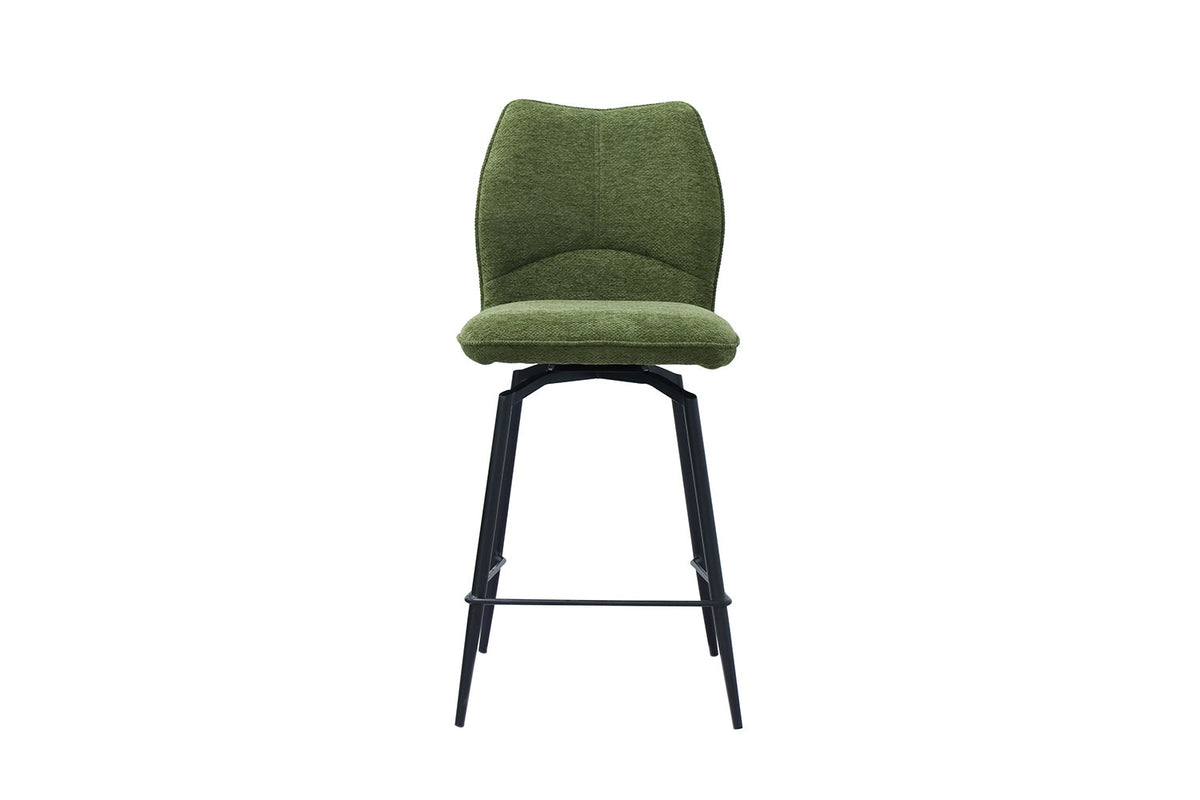 Counterstoel Lara Stof Draaibaar Groen – breedte 48 cm, diepte 56 cm en hoogte 103 cm – aanzicht 5