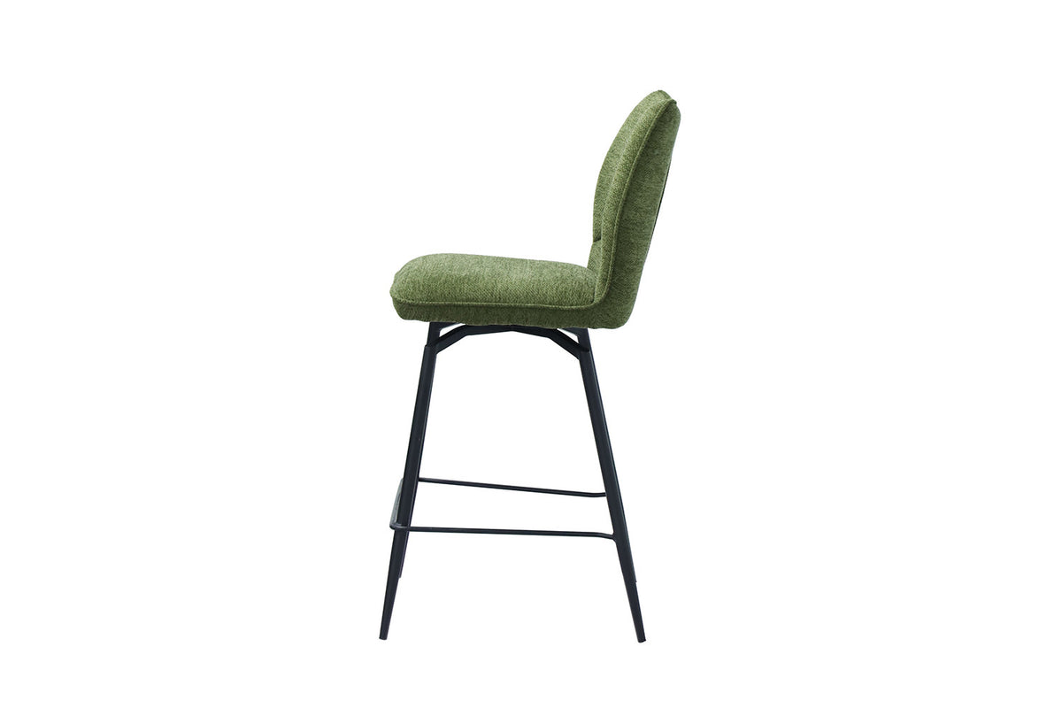Counterstoel Lara Stof Draaibaar Groen – breedte 48 cm, diepte 56 cm en hoogte 103 cm – aanzicht 6