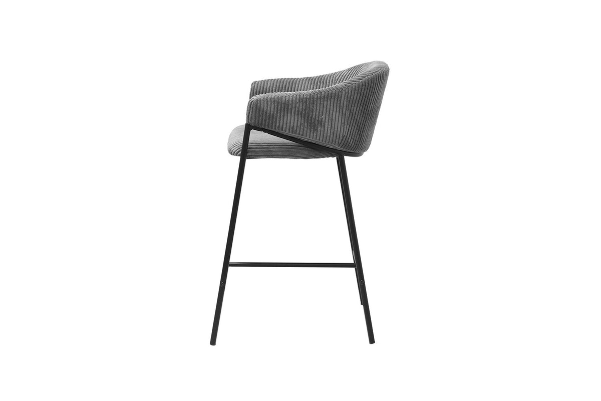 Counterstoel Hugo Corduroy Donkergrijs – aanzicht 6