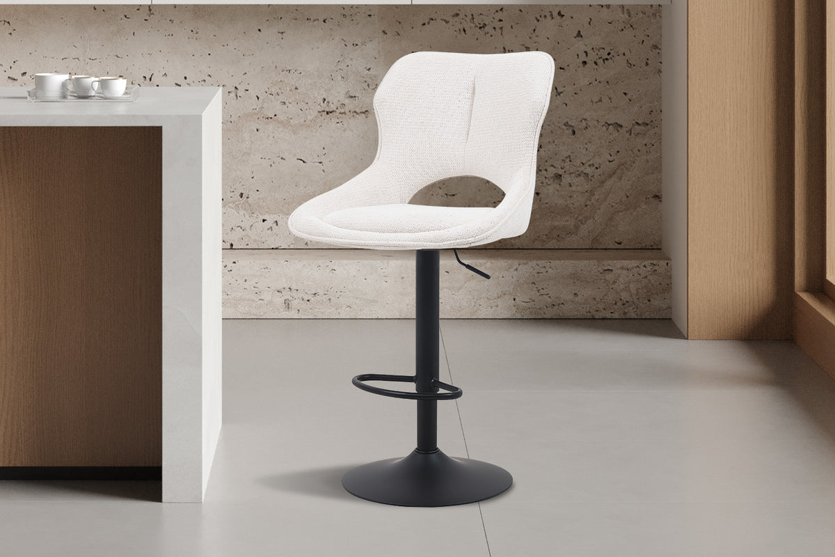Barstoel Mori Stof Beige – aanzicht 2