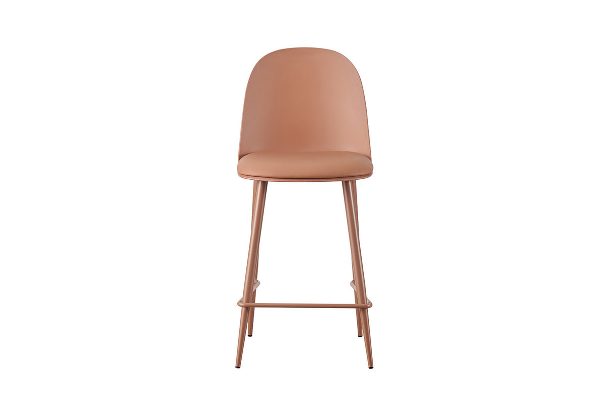 Counterstoel Jasmin Zitting PP kussen PU Terracotta – aanzicht 4