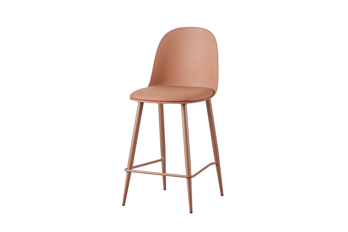 Counterstoel Jasmin Zitting PP kussen PU Terracotta – aanzicht 5
