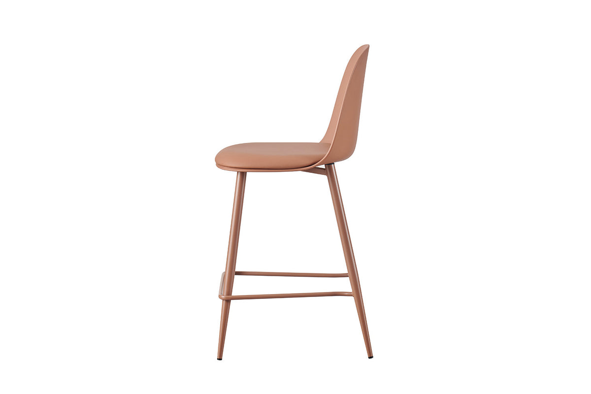 Counterstoel Jasmin Zitting PP kussen PU Terracotta – aanzicht 6