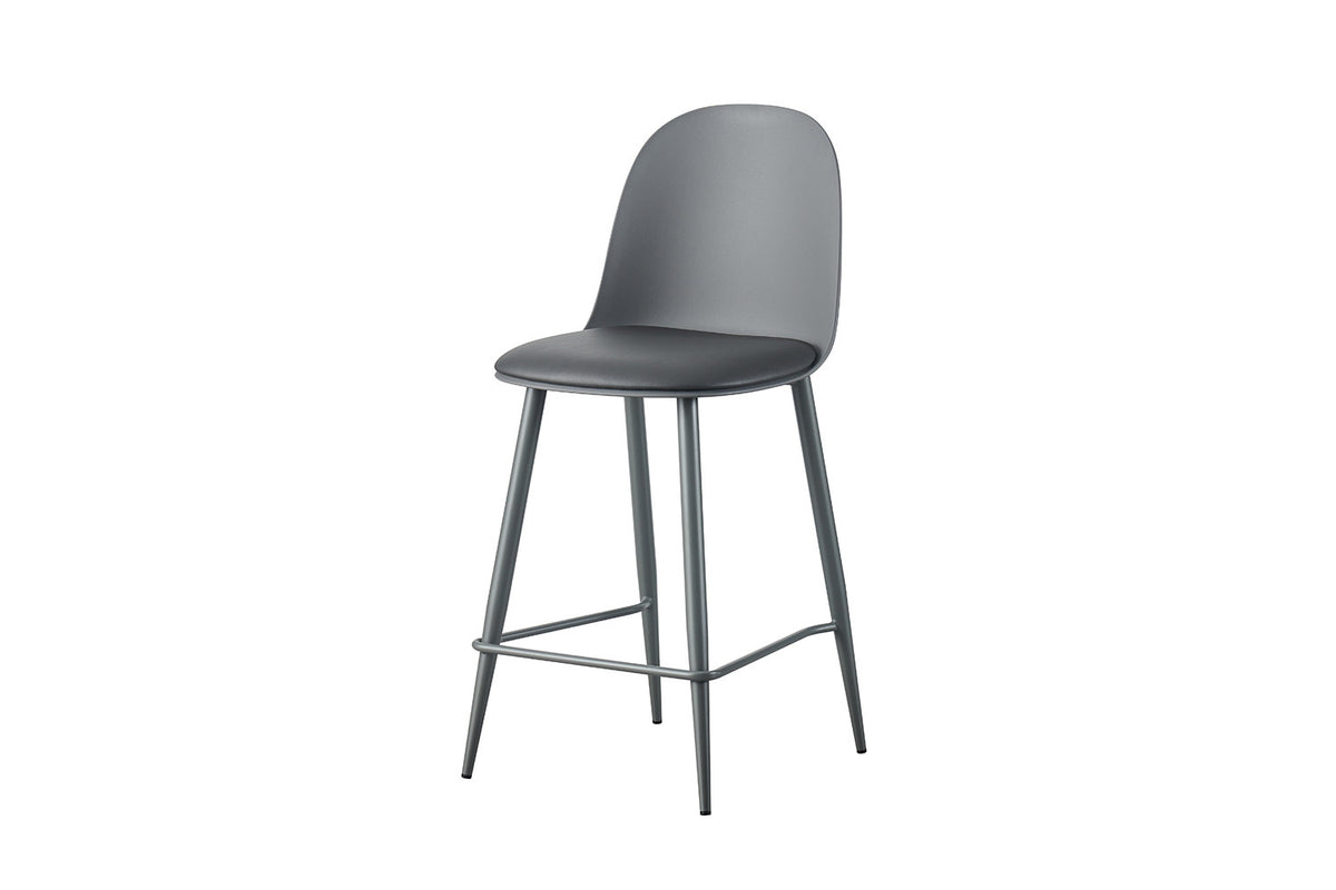 Counterstoel Jasmin Zitting PP kussen PU Grijs – aanzicht 5